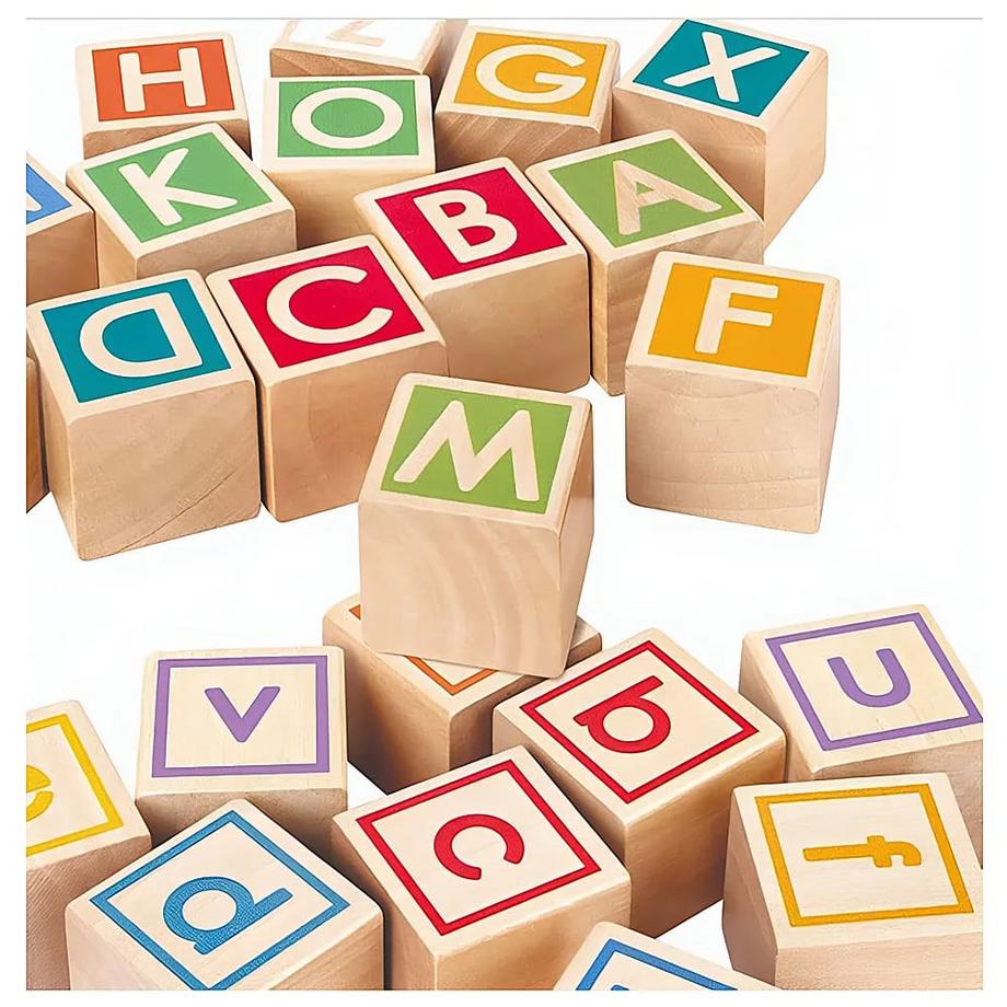 Hape  Kleinkind Buchstabenbauklötze im Nachziehwagen 