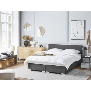 Beliani Lit Boxspring en Polyester Moderne PRESIDENT  