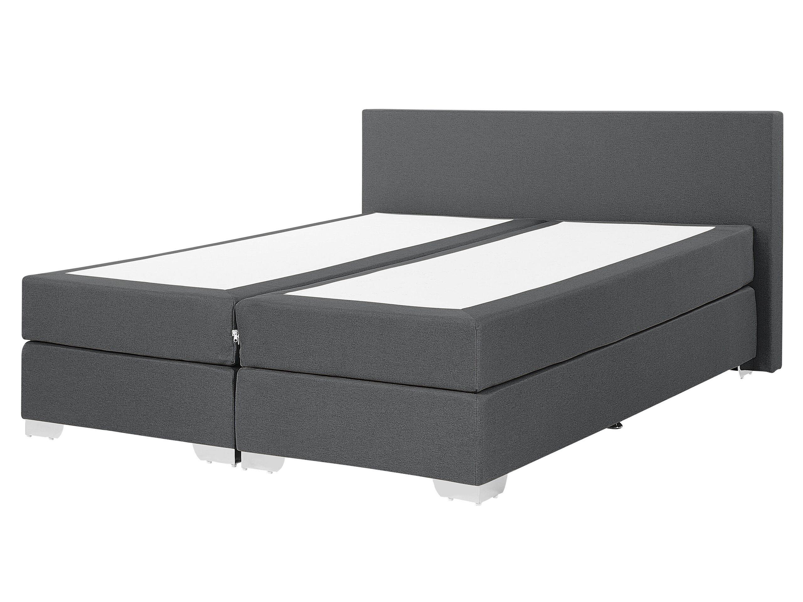 Beliani Letto boxspring en Poliestere Moderno PRESIDENT  