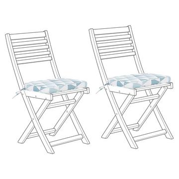 Lot de 2 coussins pour chaises de jardin en Polyester Moderne FIJI
