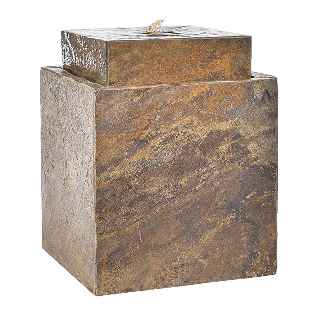 Image of Gartenbrunnen aus Naturschiefer mit Licht VIDA 40 Outdoorbrunnen Gartenbrunnen aus Naturschiefer mit Licht VIDA 40 Outdoorbrunnen