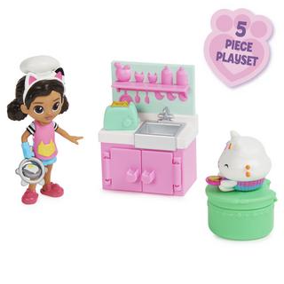 Spin Master  Gabby's Dollhouse , set Lunch and Munch Kitchen con 2 personaggi giocattolo, accessori e mobile, giocattolo per bambini dai 3 anni in su 