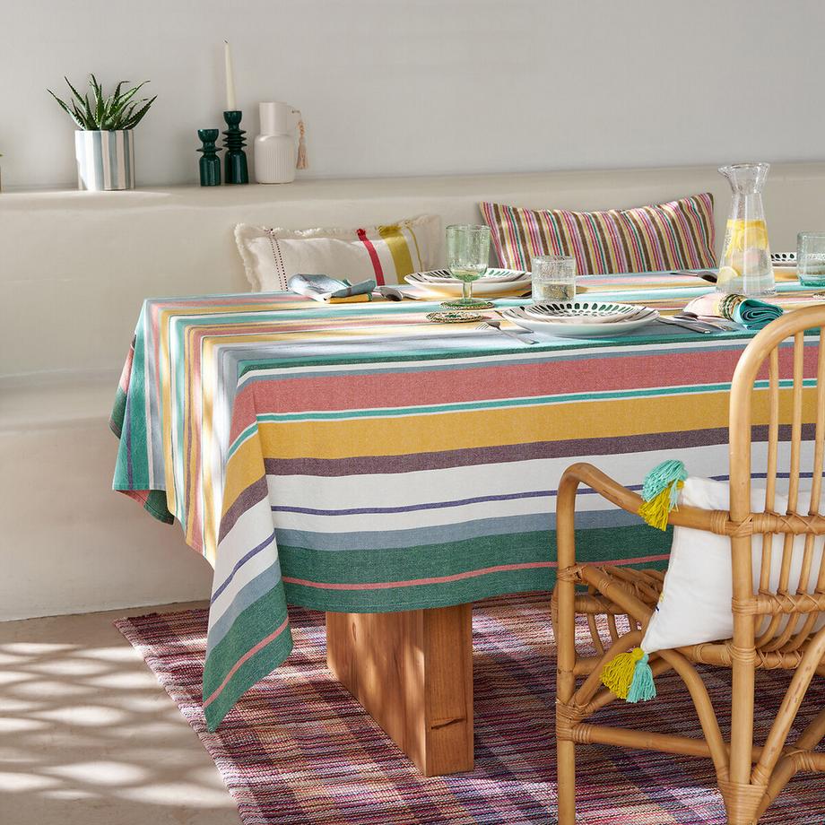 La Redoute Intérieurs  Nappe rayures coton lavé tissé-teint 