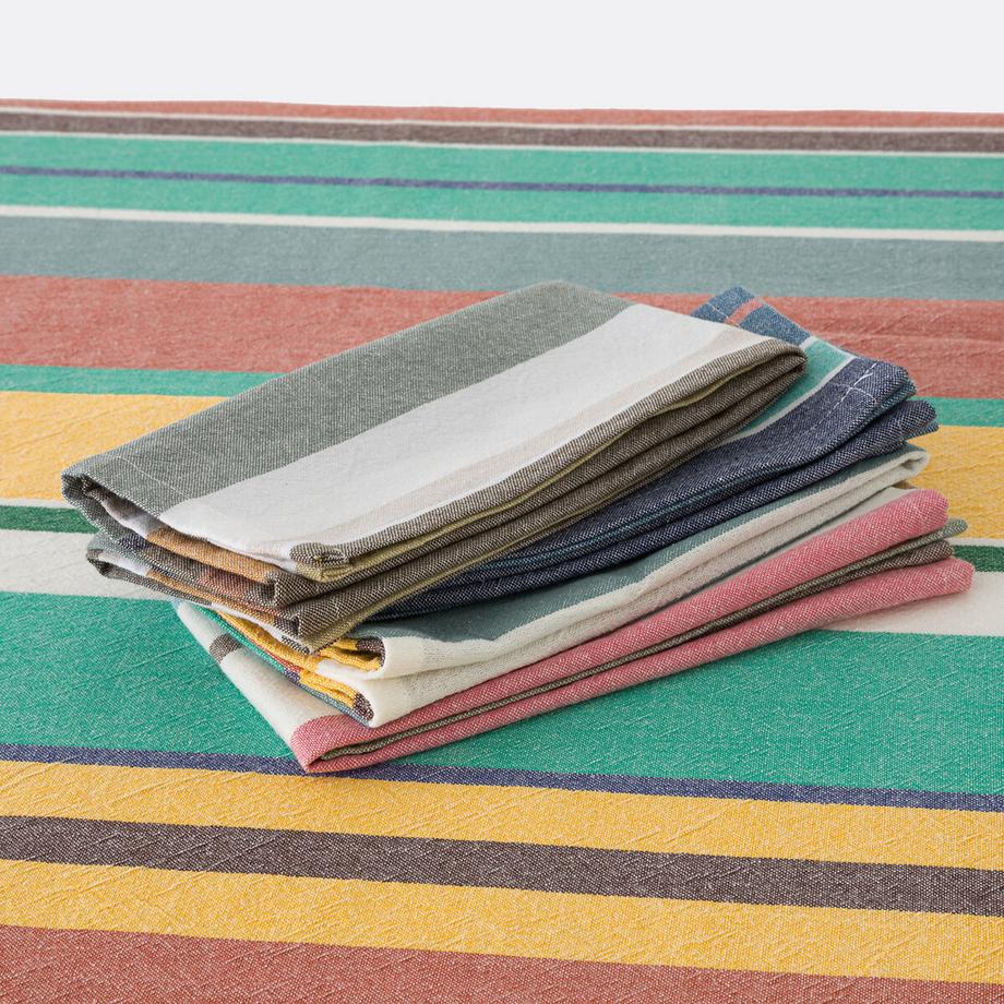 La Redoute Intérieurs  Nappe rayures coton lavé tissé-teint 