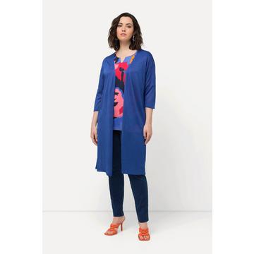 Cardigan coupe ouverte, encolure en V, maille brillante