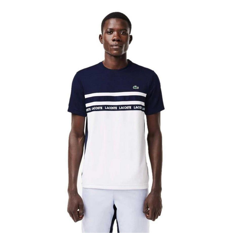 LACOSTE Piqué T-Shirt mit Farbblock Design  