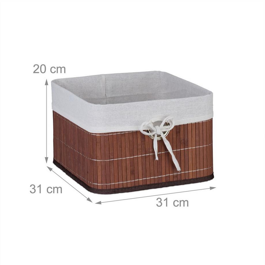 Northix Bambus-Aufbewahrungskorb-Set  