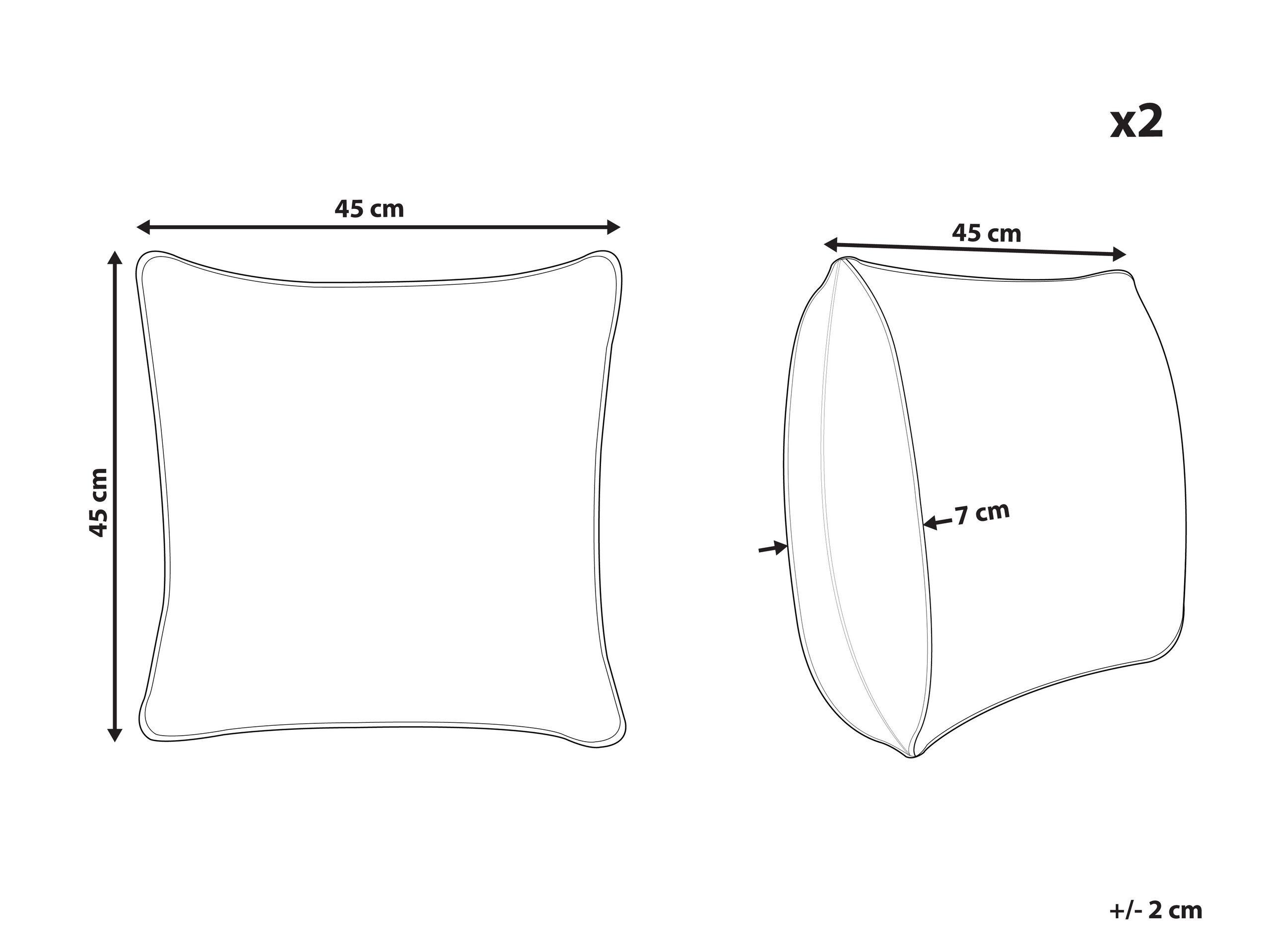 Beliani Kissen 2er Set aus Polyester Modern LONICERA  