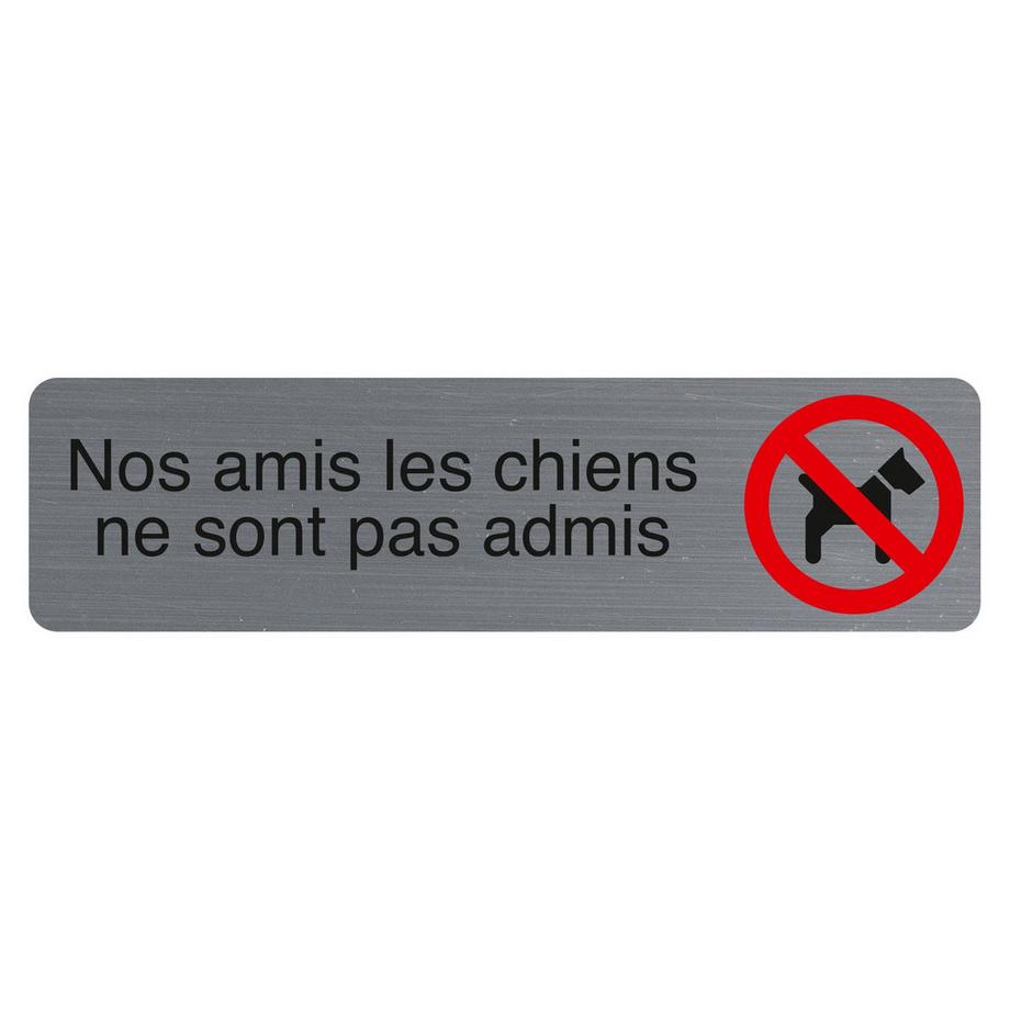 Selbstklebendes Türschild Hunde verboten FR