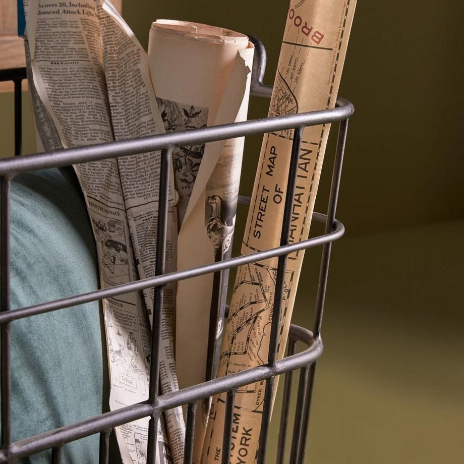 Calicosy Metallischer Rollenholzwagen  