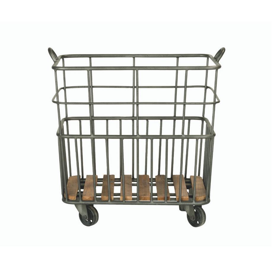 Calicosy Metallischer Rollenholzwagen  