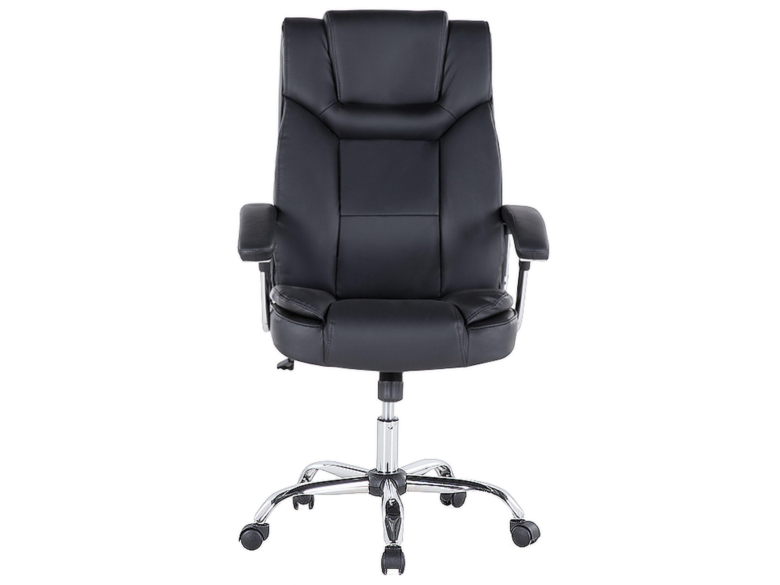 Beliani Fauteuil de bureau en Cuir PU Traditionnel ADVANCE  