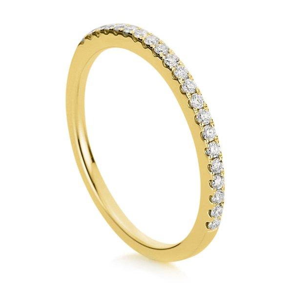 Image of Mémoire-ring 585/14k Gelbgold Diamant 0.19ct. Damen Gelbgold 54