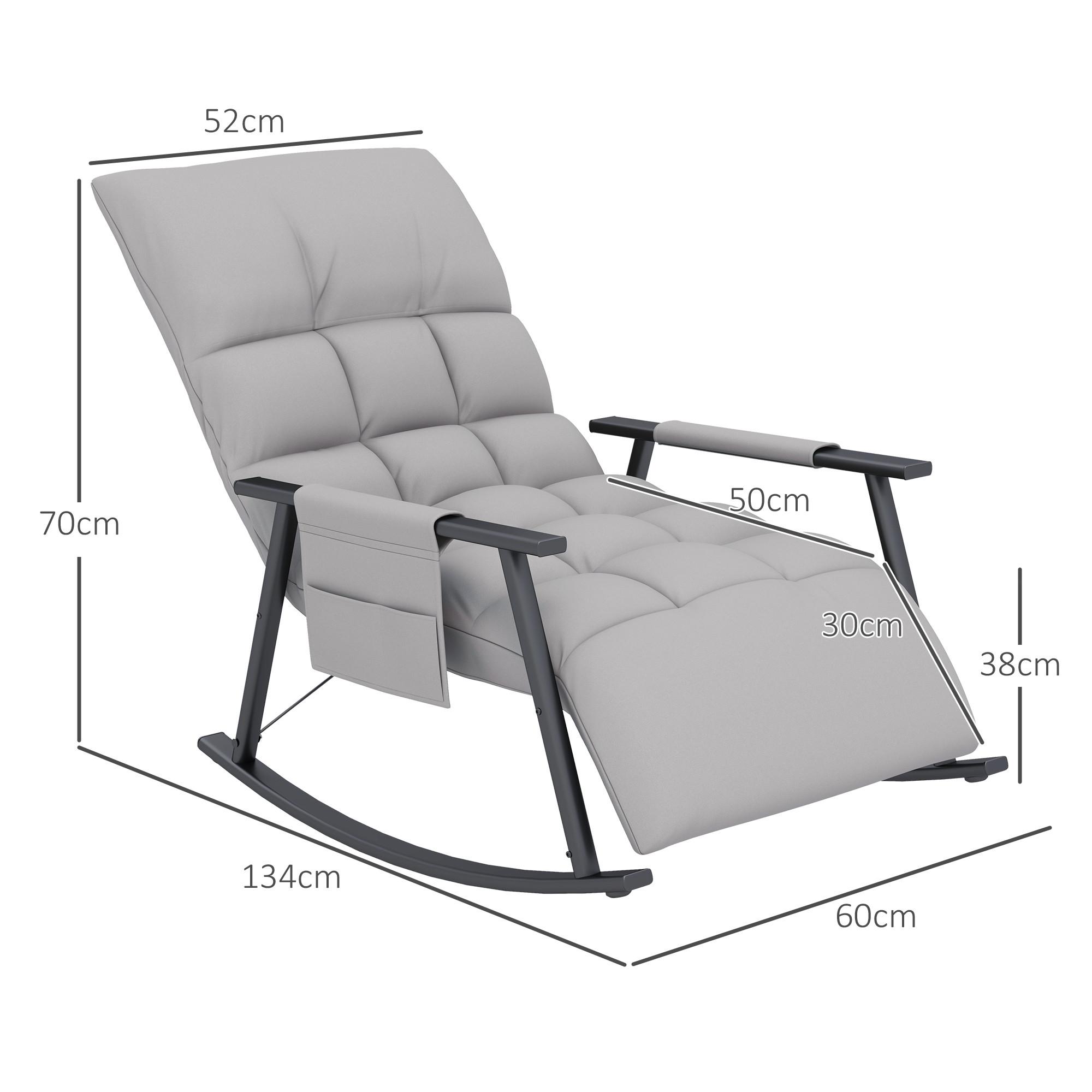 HOMCOM Fauteuil à bascule  