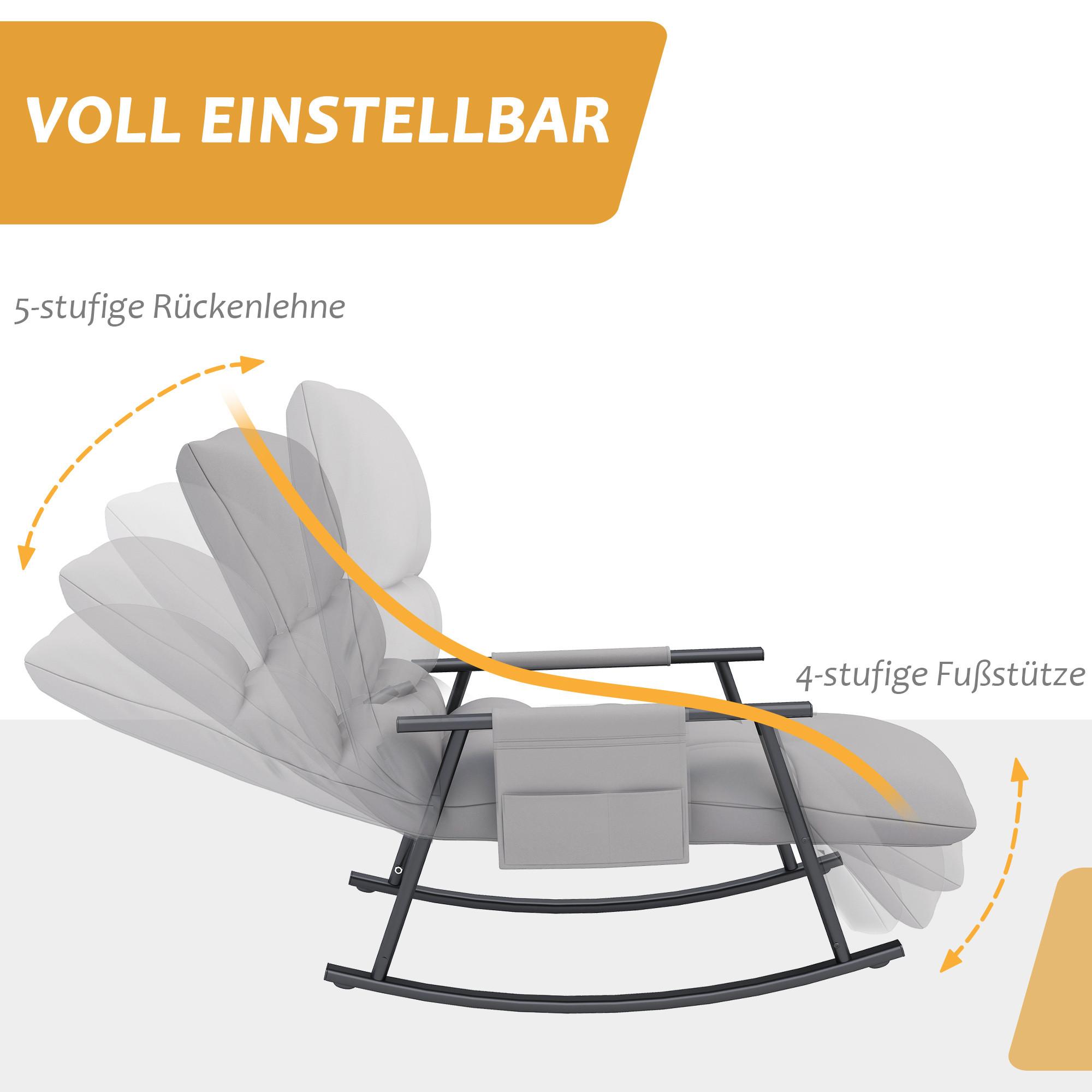 HOMCOM Fauteuil à bascule  