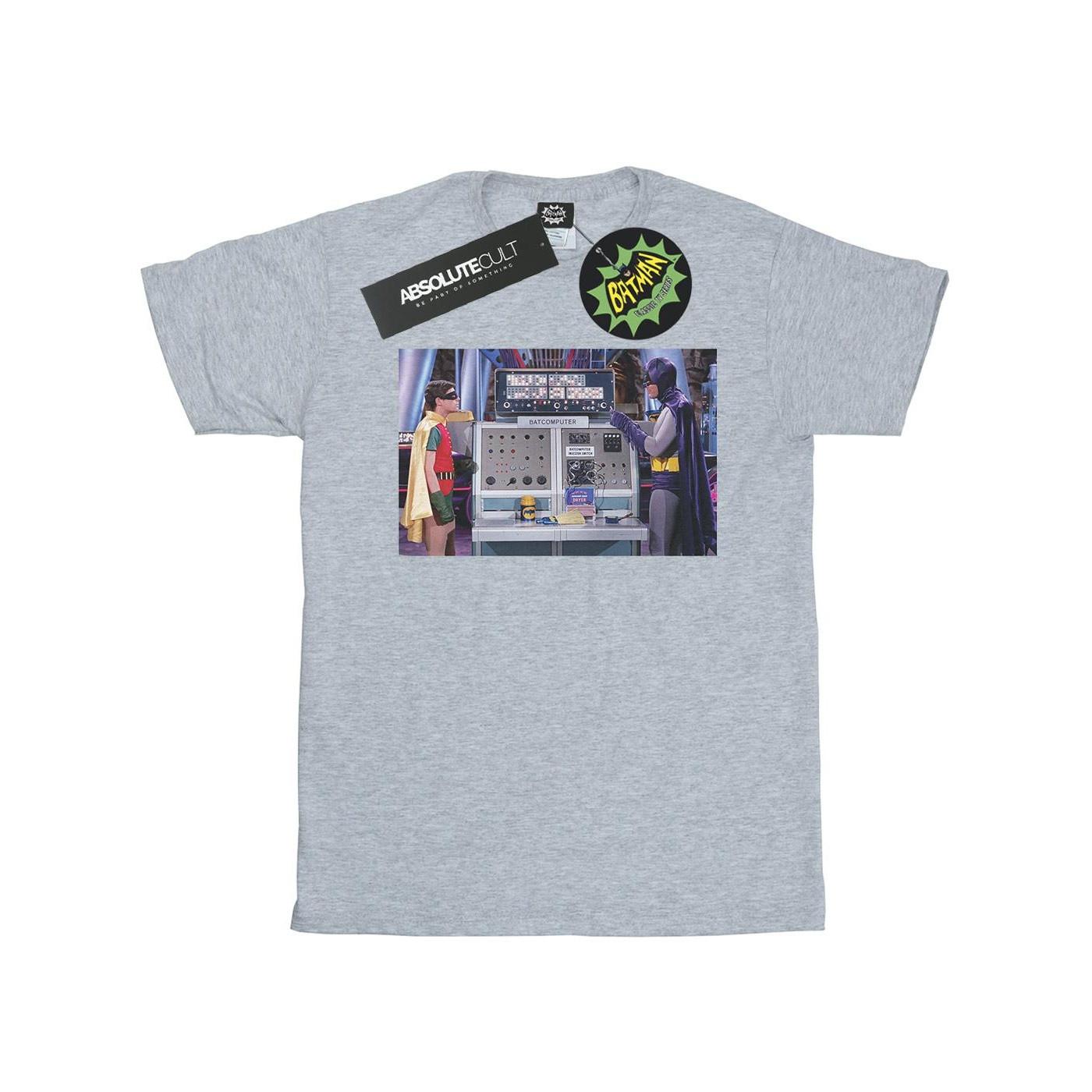 Image of Batman Tv Series Batcomputer Tshirt Damen Grau M