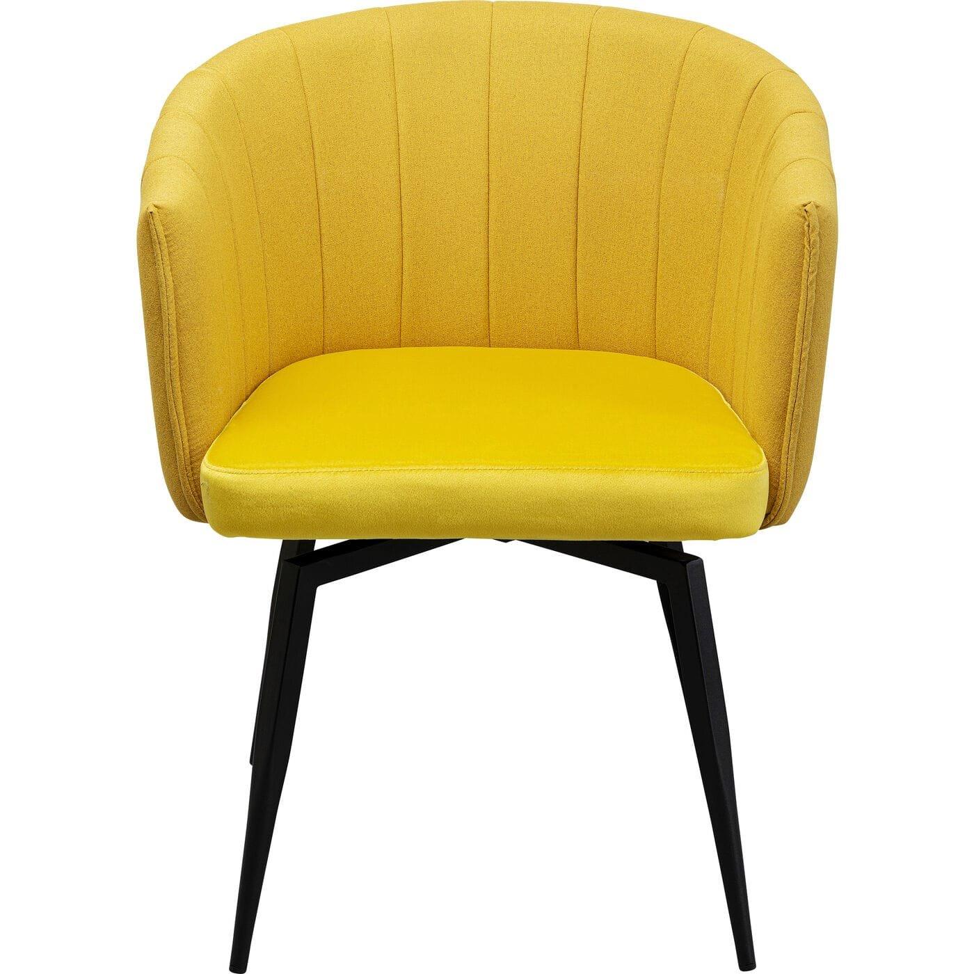 KARE Design Chaise pivotante Merida jaune  