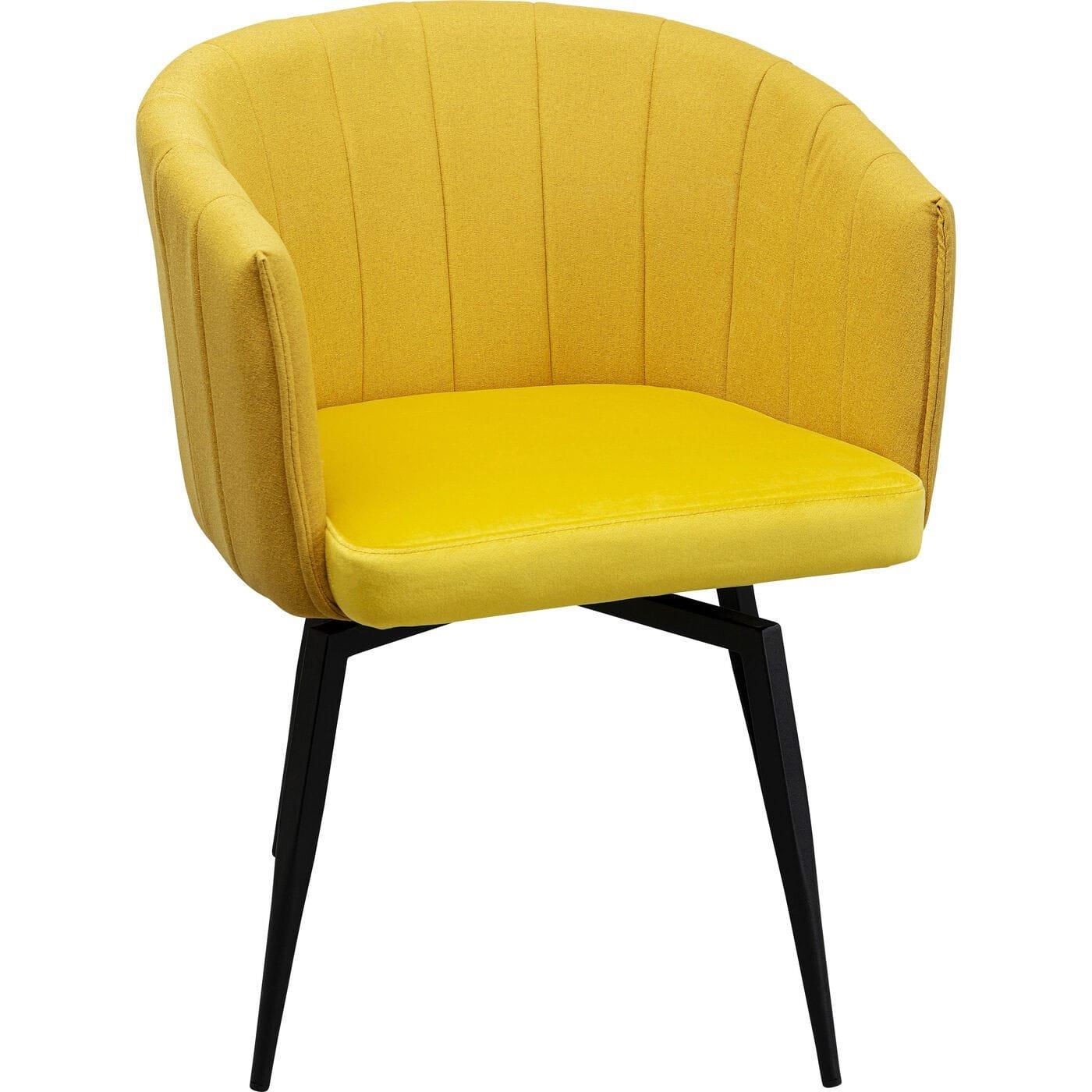 KARE Design Chaise pivotante Merida jaune  