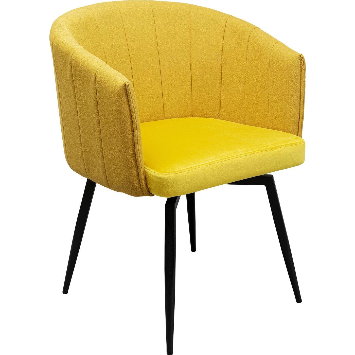 KARE Design Chaise pivotante Merida jaune  