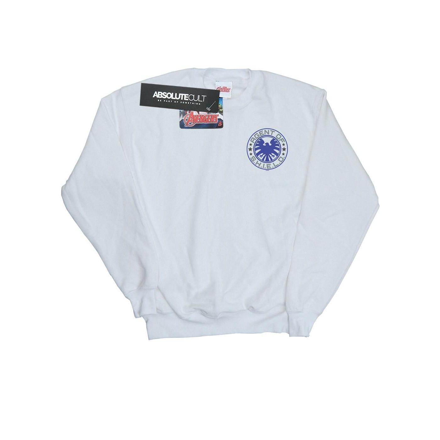 Image of Agents Of Shield Breast Print Sweatshirt Mädchen Weiss 116