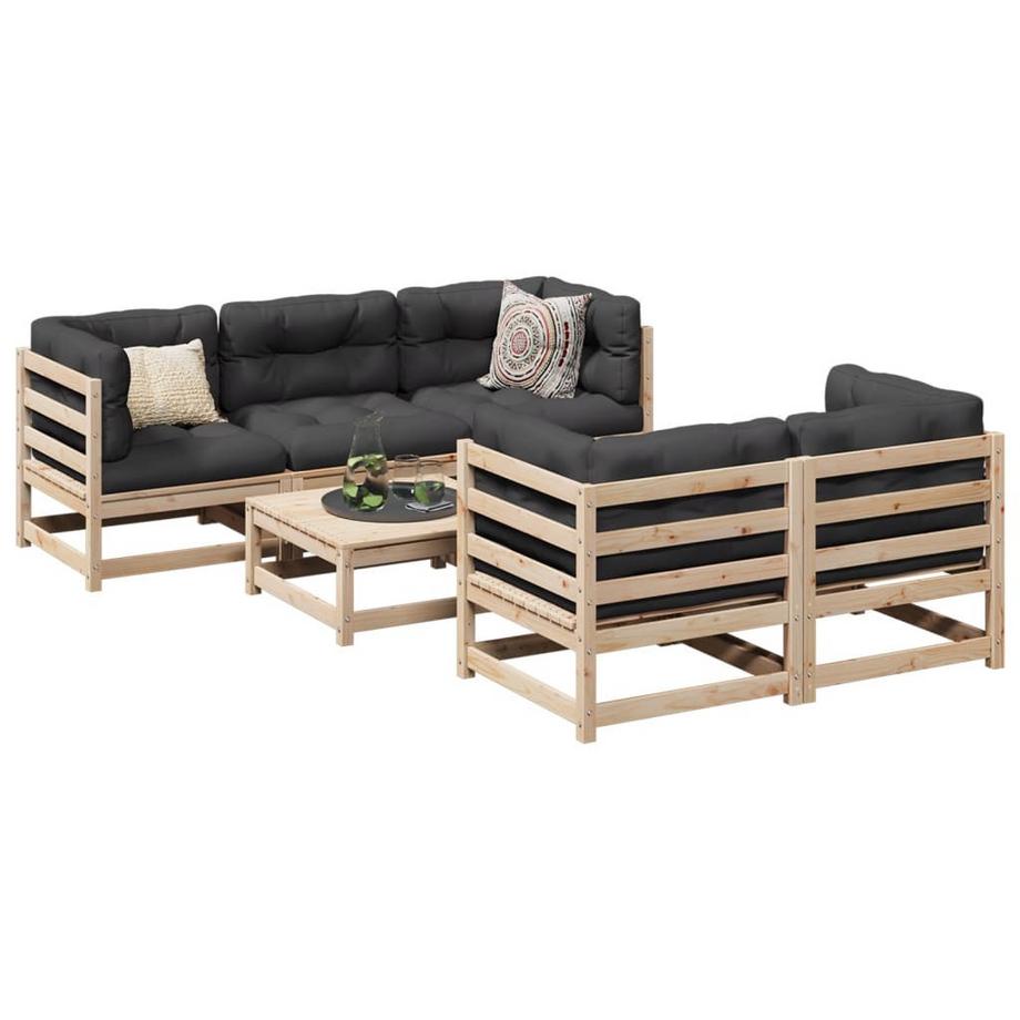 VidaXL set divano da giardino Legno di pino  