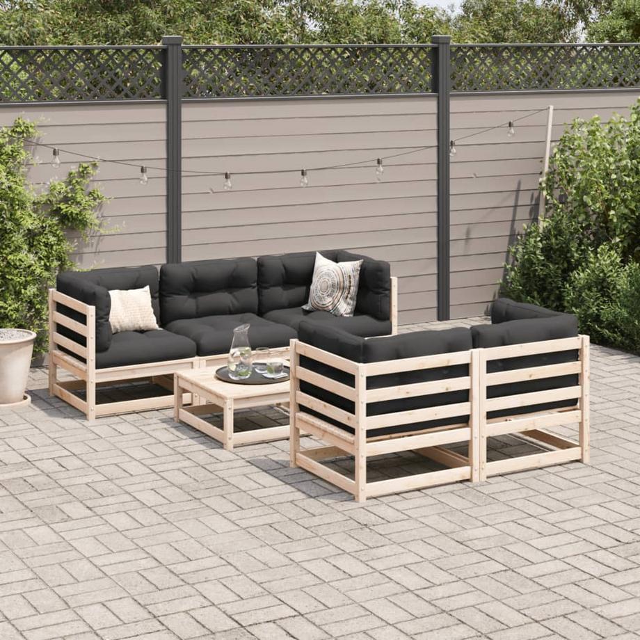 VidaXL set divano da giardino Legno di pino  