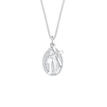 Halskette Marienbild Kreuz Anhänger