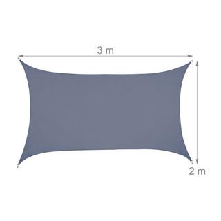 B2X Voile d'ombrage rectangulaire gris foncé  