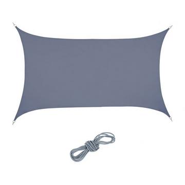 Voile d'ombrage rectangulaire gris foncé