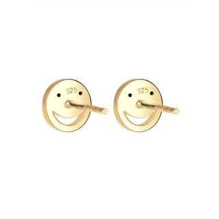 Elli  Boucles d'Oreilles Femmes Clous D'oreilles Smile Visage Avec Cristal 