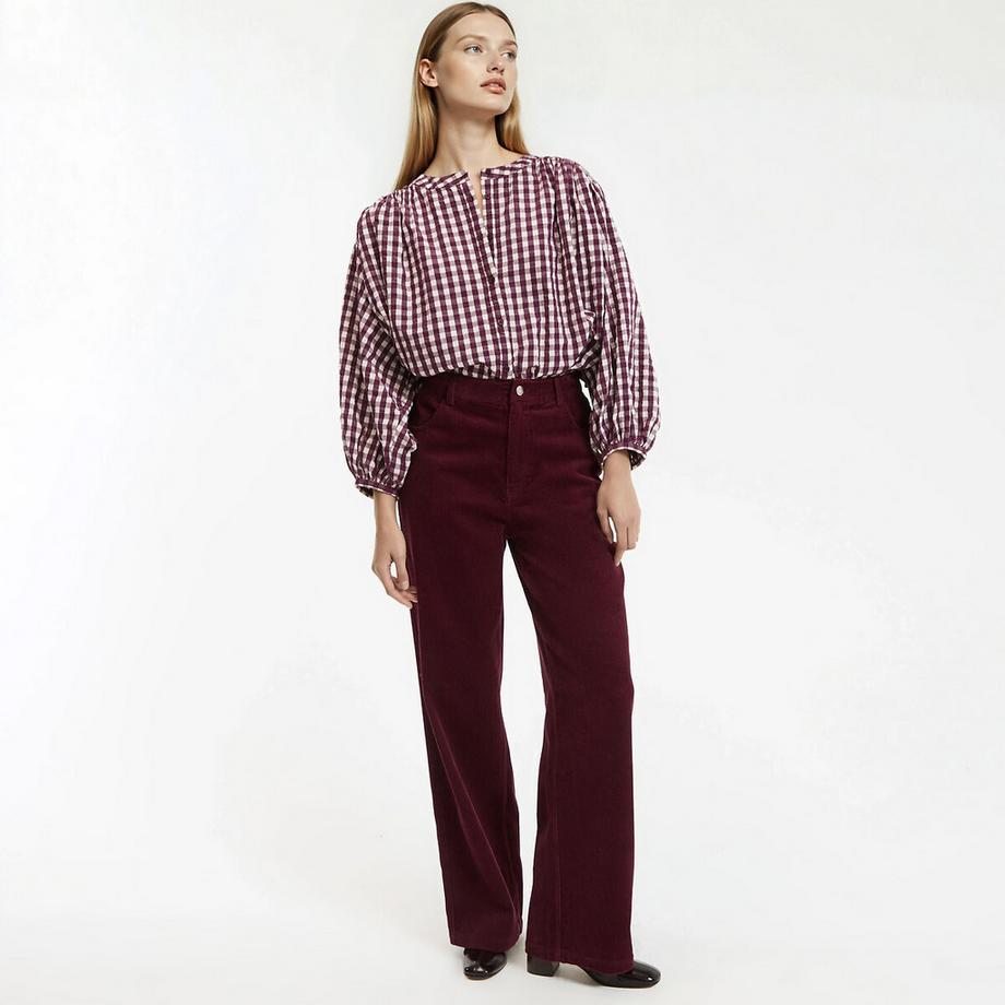 La Redoute Collections Kariertes Hemd mit Mao-Kragen  