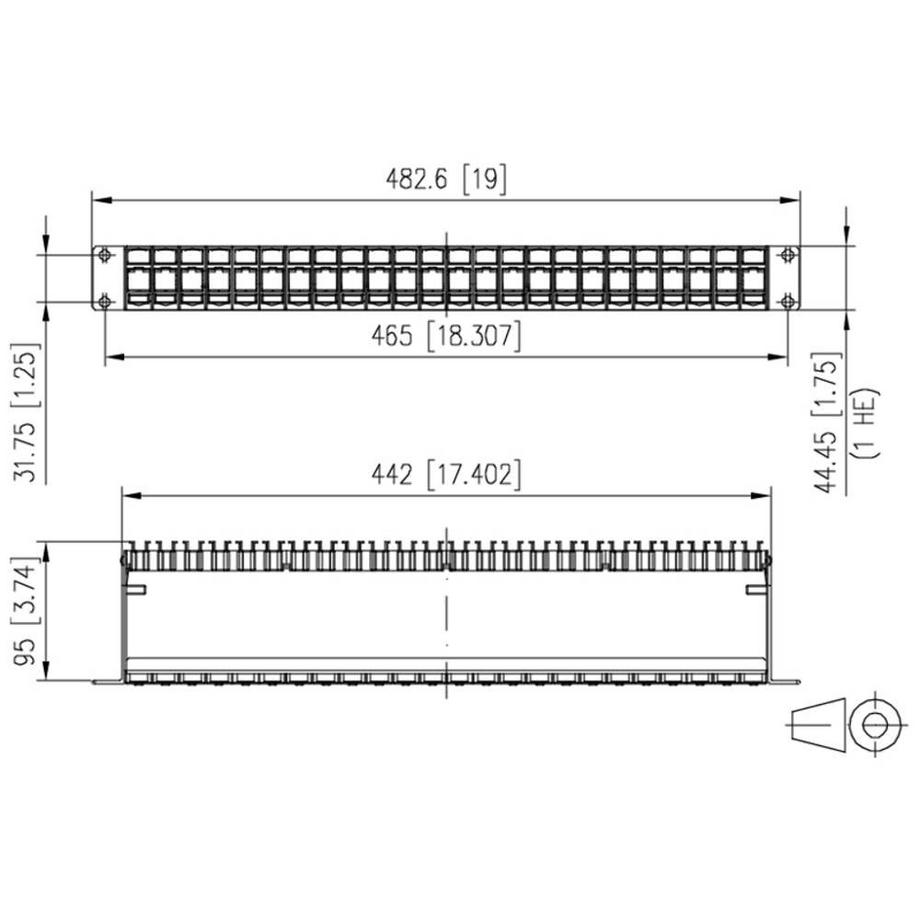 METZ CONNECT  Modul 19″ Modulträger 1HE 24 Port unbestückt, geschirmt 