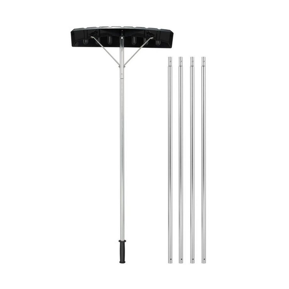 Northix  Pelle à neige en aluminium 148-608 cm avec manche antidérapant et lame en plastique argenté 