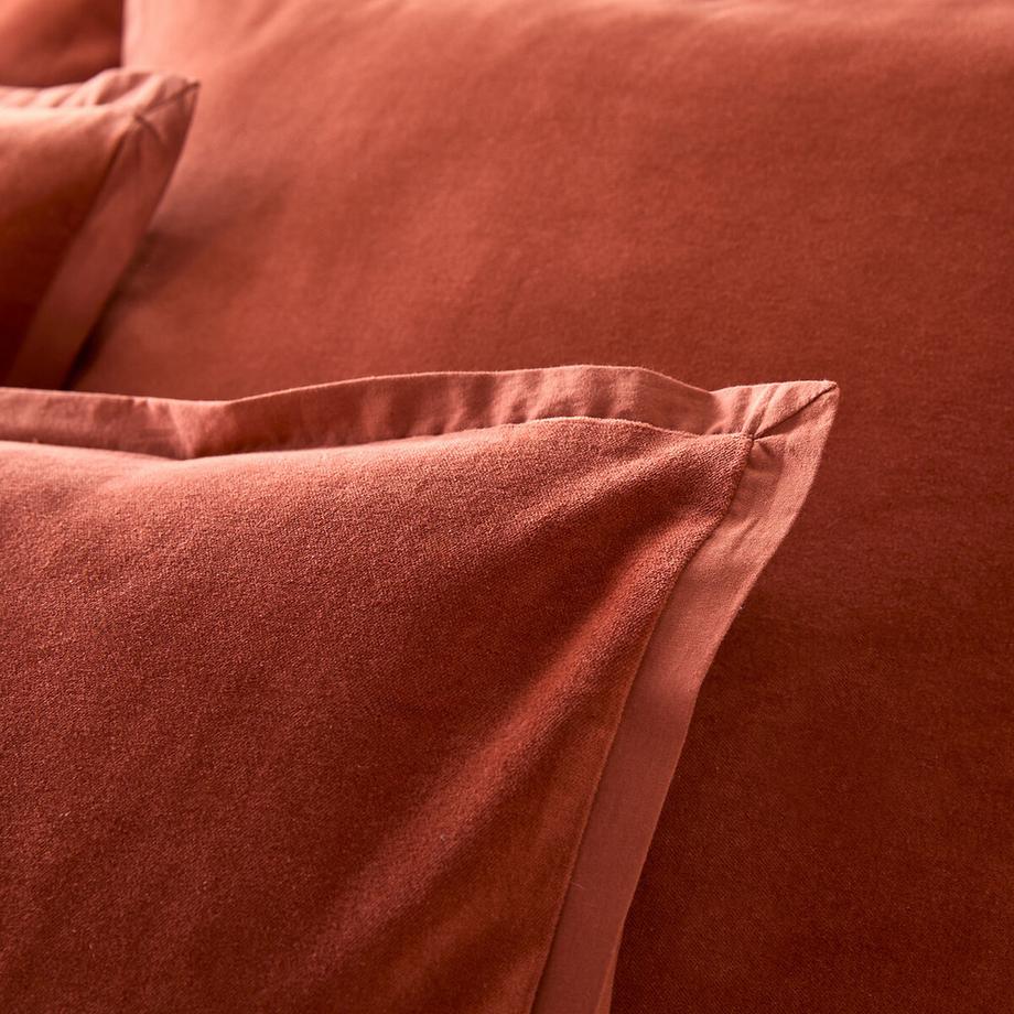 La Redoute Intérieurs Noria Zweiseitiger Velours Baumwolle Bettdeckenbezug  