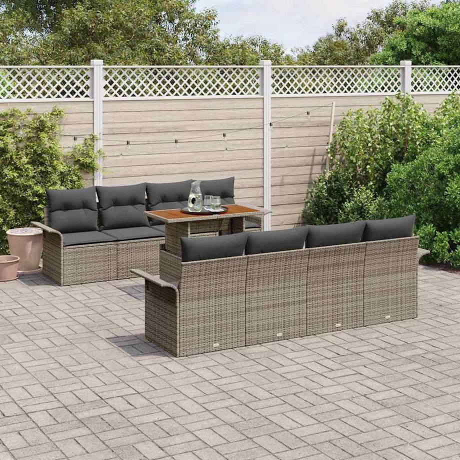 VidaXL Ensemble de jardin poly rattan  