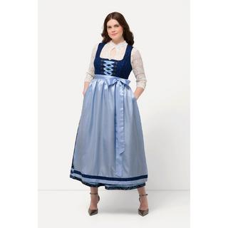 Ulla Popken  Abito tradizionale Dirndl smanicato con zip e scollo rettangolare 