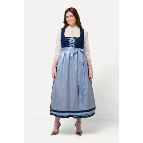 Ulla Popken  Abito tradizionale Dirndl smanicato con zip e scollo rettangolare 