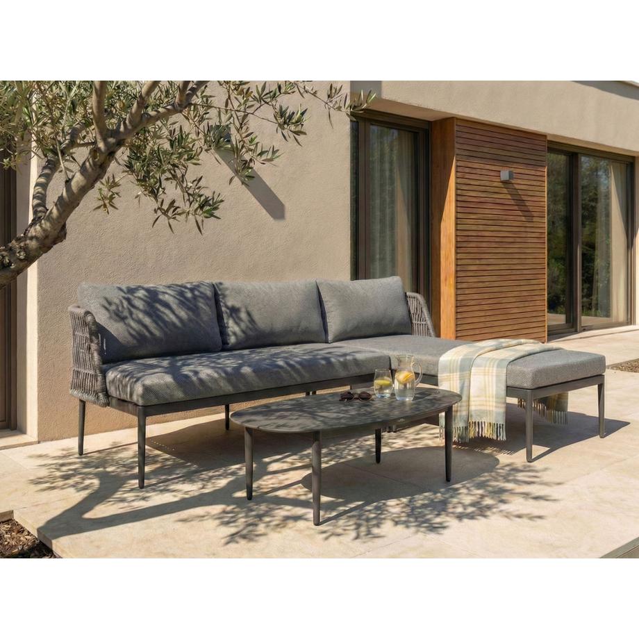 Beliani Set lounge pour jardin en Aluminium Moderne LEFFE  