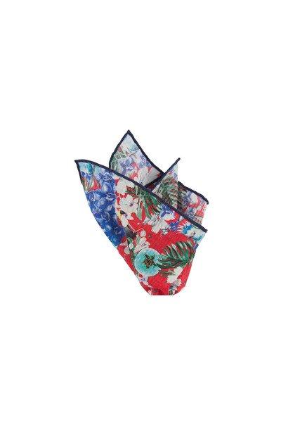 Image of Einstecktuch Mit Blumenmuster Herren Multicolor