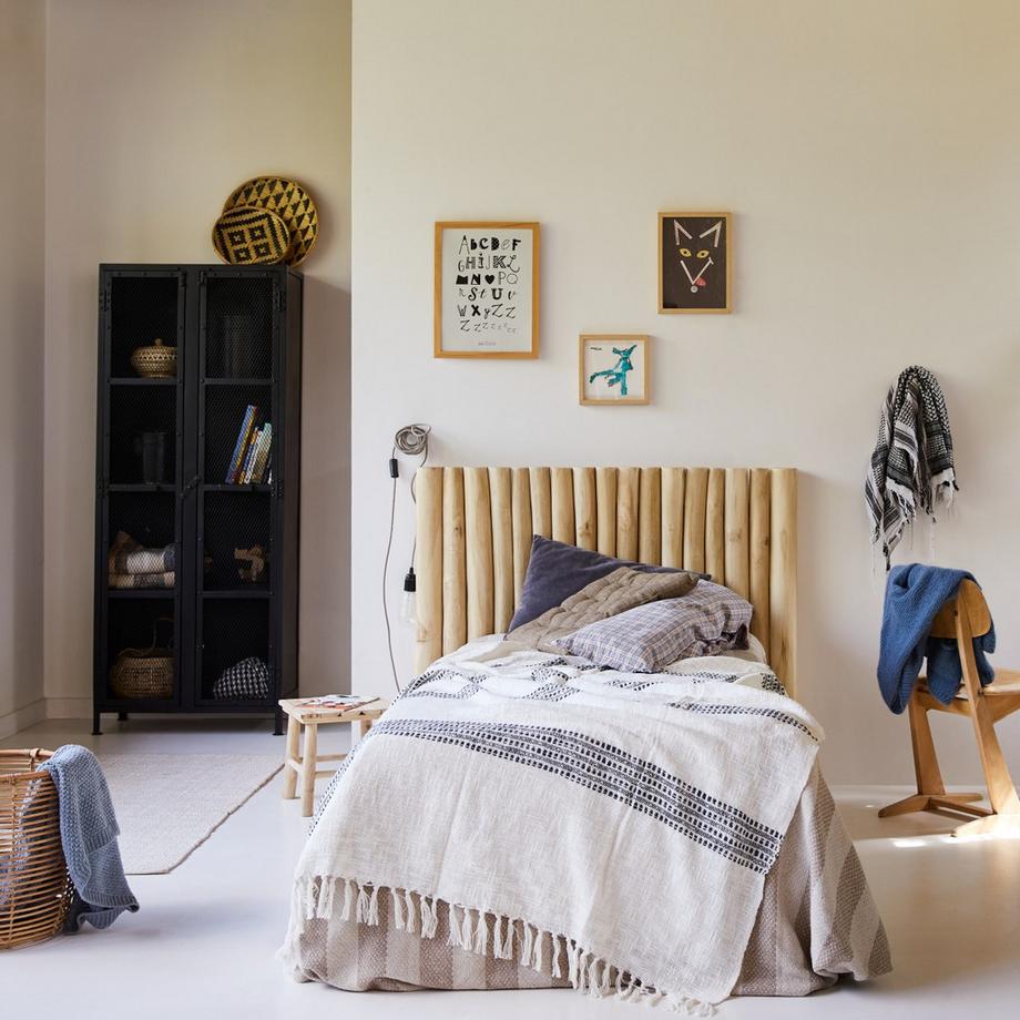 Tikamoon Tête de lit enfant en teck massif 120 cm River  