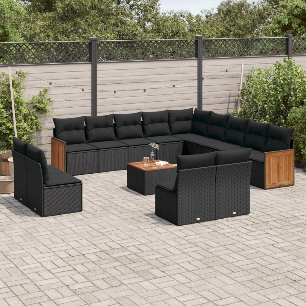 VidaXL set divano da giardino Polirattan  