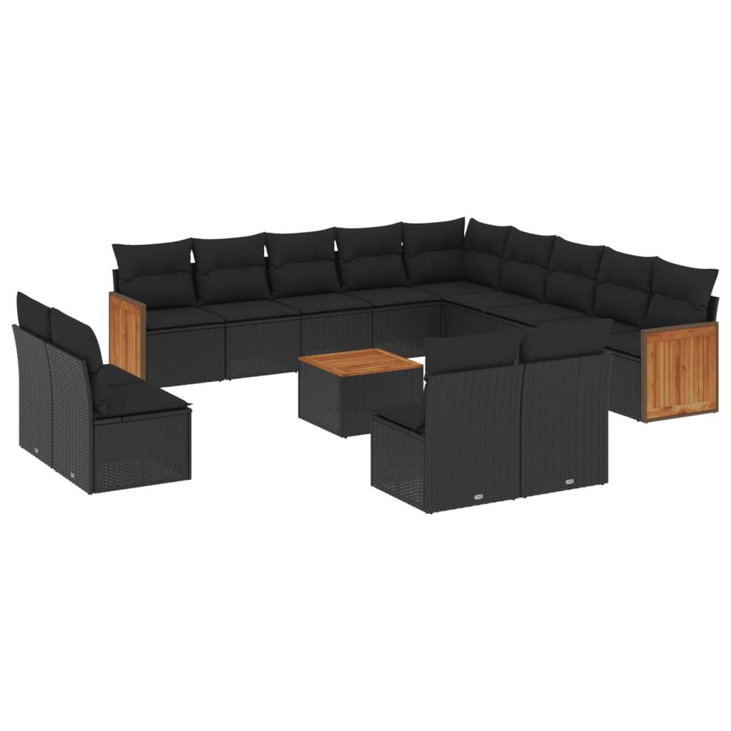 VidaXL set divano da giardino Polirattan  