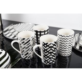 Aulica MUGS 450ML NOIR & BLANC - LOT DE 4  