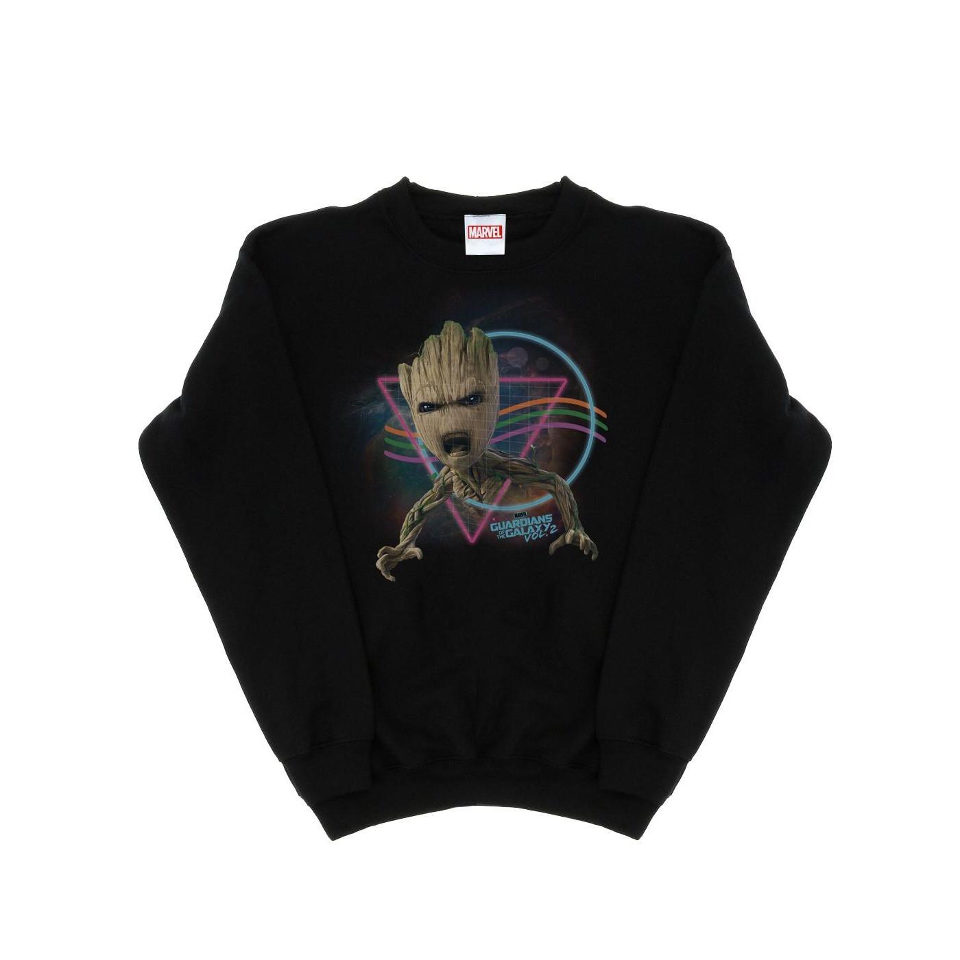 Image of Guardians Of The Galaxy Neon Groot Sweatshirt Jungen Schwarz 140/146