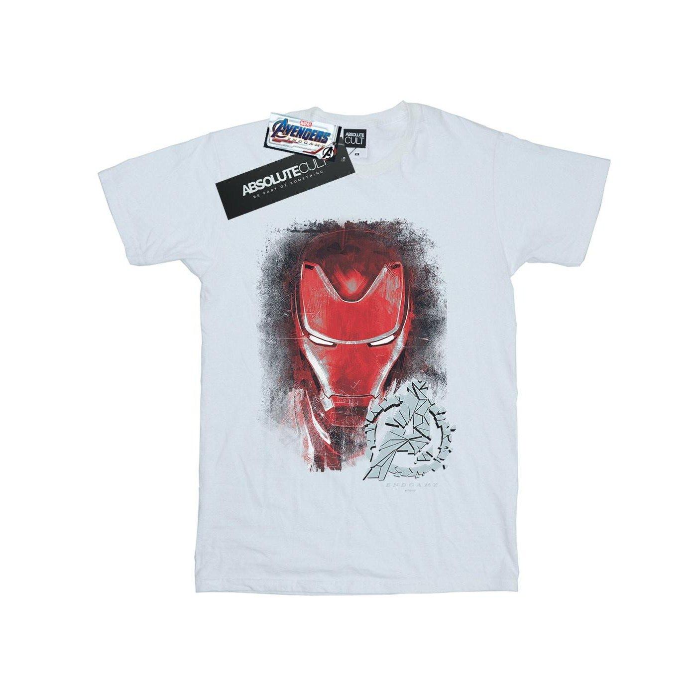 Image of Avengers Endgame Iron Man Brushed Tshirt Damen Weiss XL