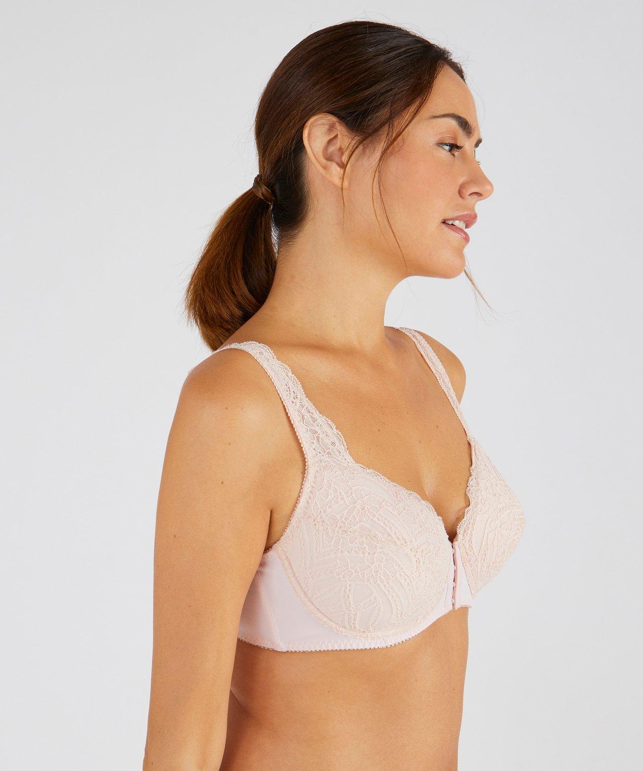 Image of Bügel-bh, Ideal Nach Operationen, Mit Vorderverschluss. Damen Rosa D/100