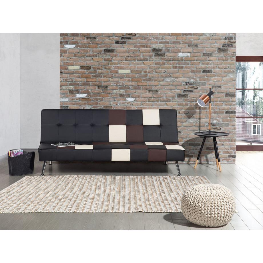 Beliani Schlafsofa aus Kunstleder  OLSKER  