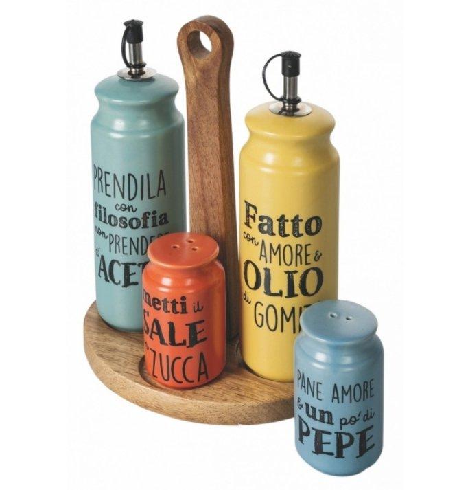 Image of Villa D'Este Idee, Gewürzeset, 5Stk mit Ständer Villa D'Este Idee, Gewürzeset, 5Stk mit Ständer