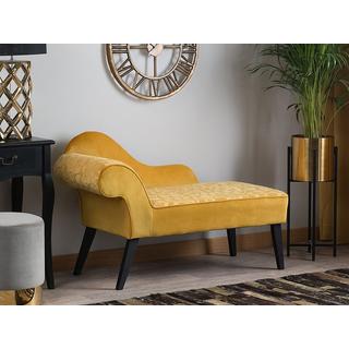 Beliani Chaise longue versione sinistra en Velluto Moderno BIARRITZ  