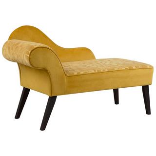 Beliani Chaise longue versione sinistra en Velluto Moderno BIARRITZ  